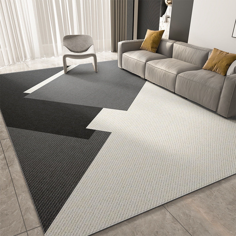 Alfombras modernas y simples de lujo, dormitorio, gran área de sofá y mesa de té, mantas de cama resistentes a la suciedad y fáciles de cuidar