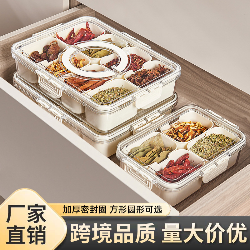 Caja de sellado transfronteriza de grado alimenticio caja de conservación de frutas caja de almacenamiento octogonal al por mayor caja de almacenamiento de refrigerador de饺os portátiles