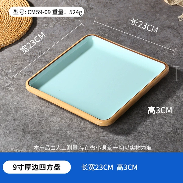 No. 7 9-inch thick-rim square plate CM59-09