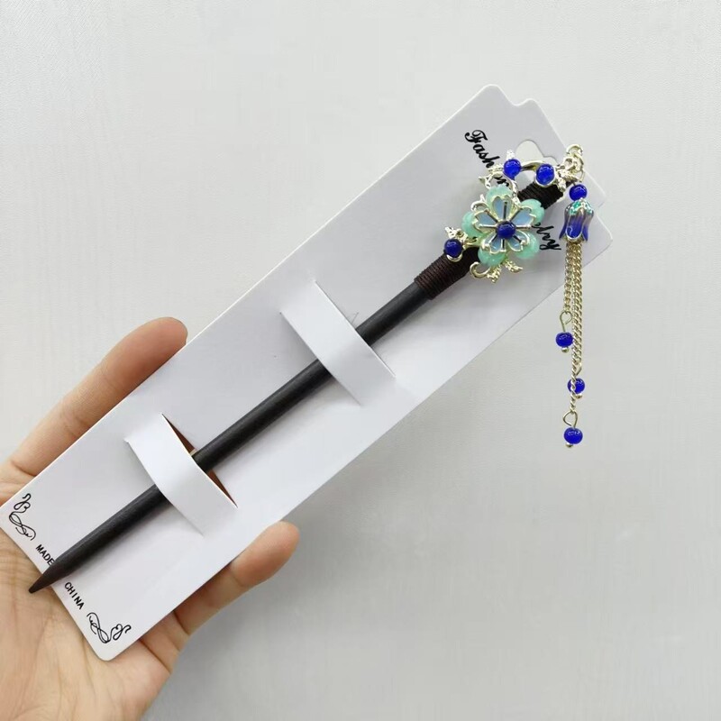 古风高级感黑色檀木发簪女流苏新中式簪子盘发神器发钗簪子苏州|undefined