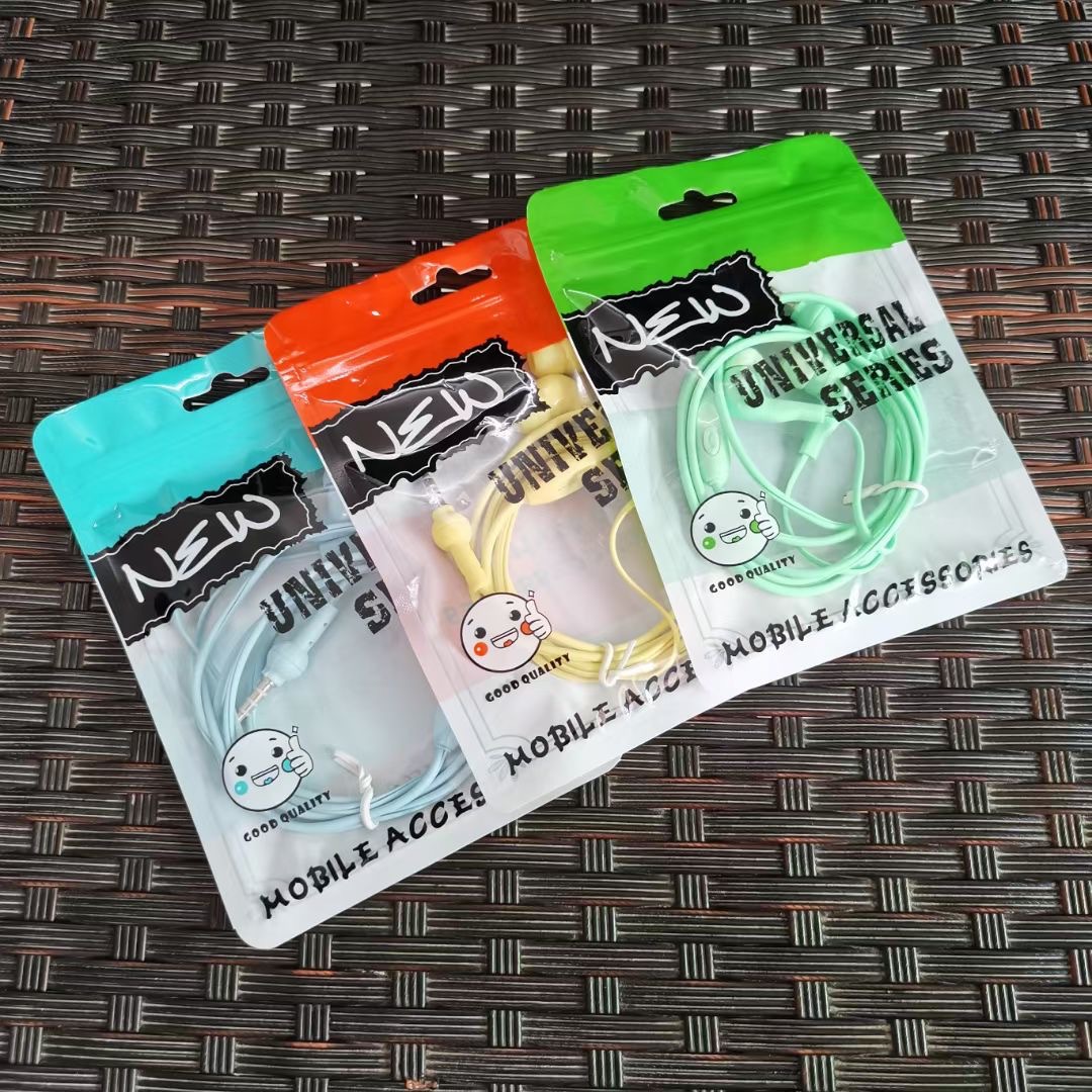 现货彩色通用数据线包装袋支持印刷  IPHONE耳机U盘充电线包装袋