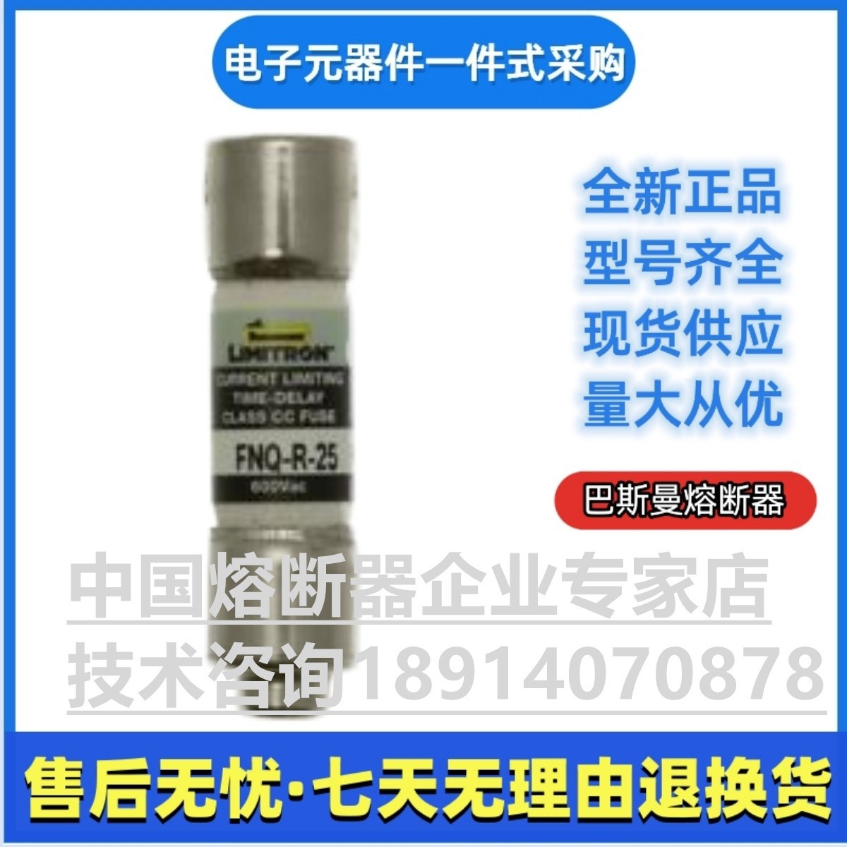 巴斯曼 bussmann快速熔断器FNQ-R-4/FNQ--R-10伊顿e