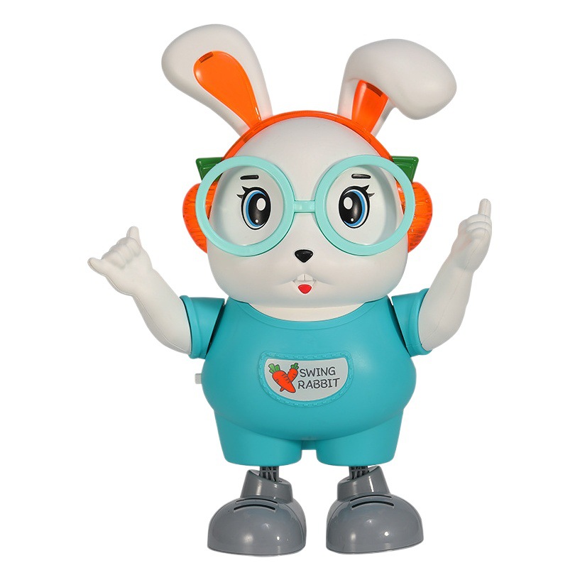 Electric little cute rabbit toy can sing and dance rabbit doll baby practice looking up 1-3 years old gift spot