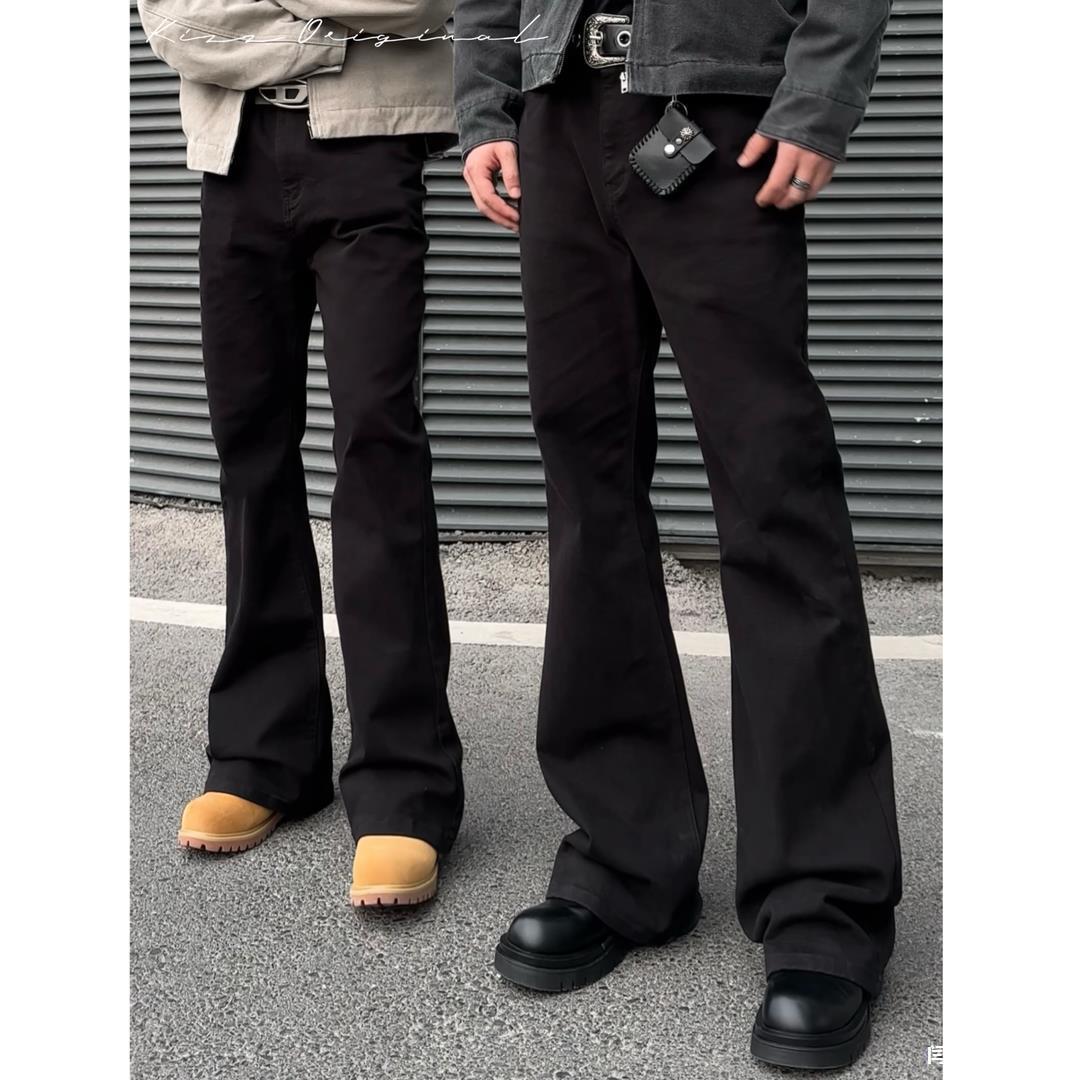 【kizz】Levi517原样微喇黑牛仔美式高街显瘦百搭修身男士牛仔裤