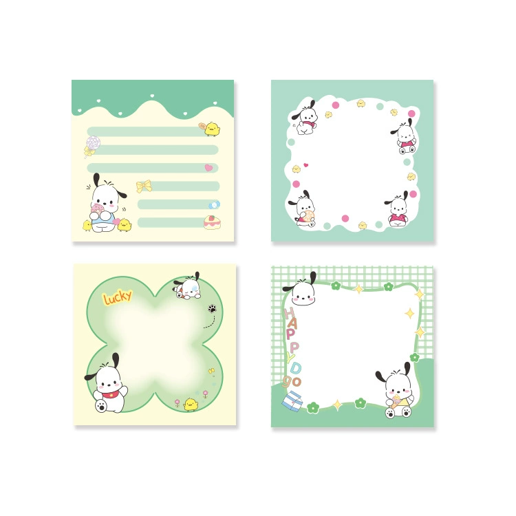 Блокнот-мем (Sanrio) 2095 Kuromi дизайн — 9×9 см, легкие заметки на липком листе с несколькими обложками