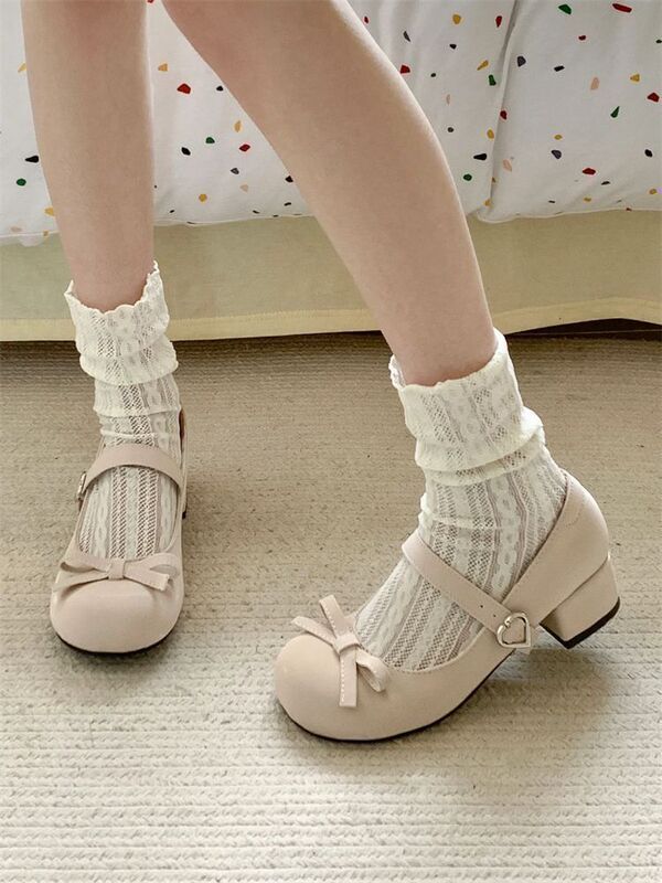 Foreign-style Sweet Fried Street High-value Small Leather Shoes 2024 Internet Celebrity New Arrival Dress All-match Fairy-style Mary Jane Shoes