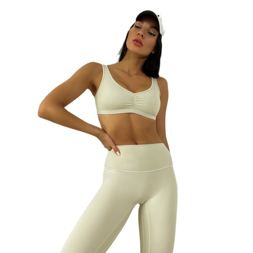 European and American suit pleated breathable yoga clothes for women, hip lift, high waist, pleated yoga shorts, trousers, sports fitness clothes for women