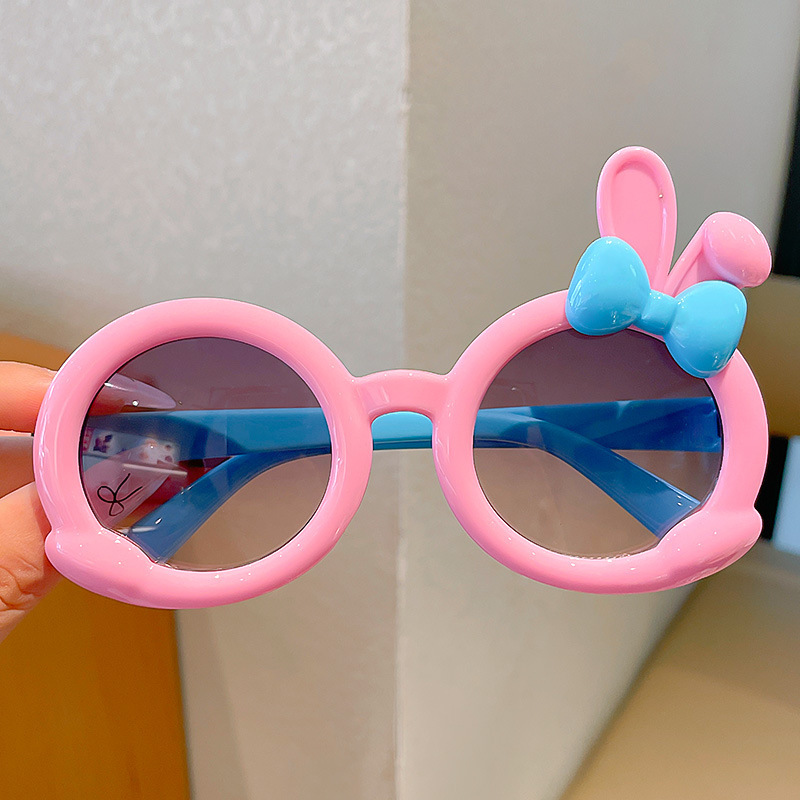 21#Pink bow rabbit ears