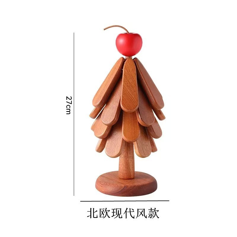高颜值一棵树北美黑胡桃实木餐具防烫隔热垫餐桌家居装饰摆件礼品|undefined
