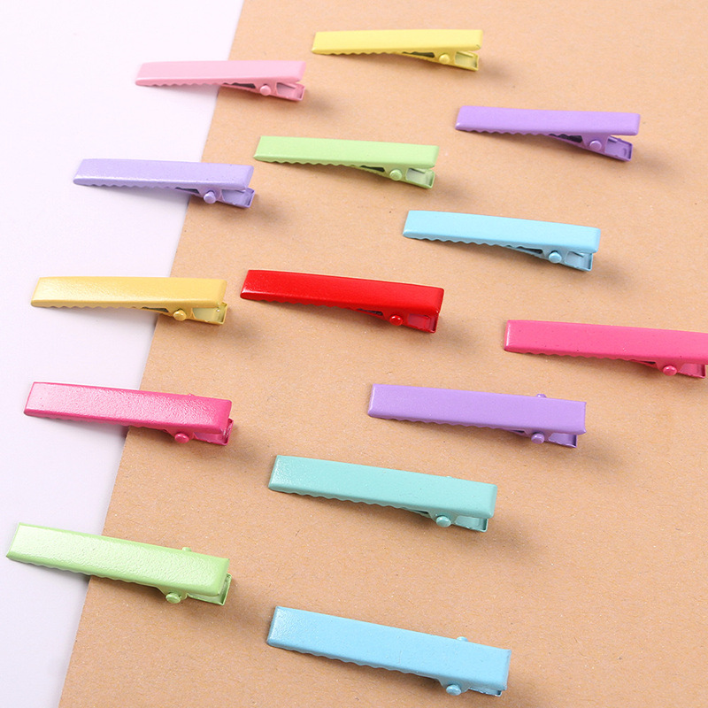 4cm Colorful Macaron DIY Duckbill Clip Hairpin Handmade Hair Accessory Candy Color Side Clip Bangs Clip
