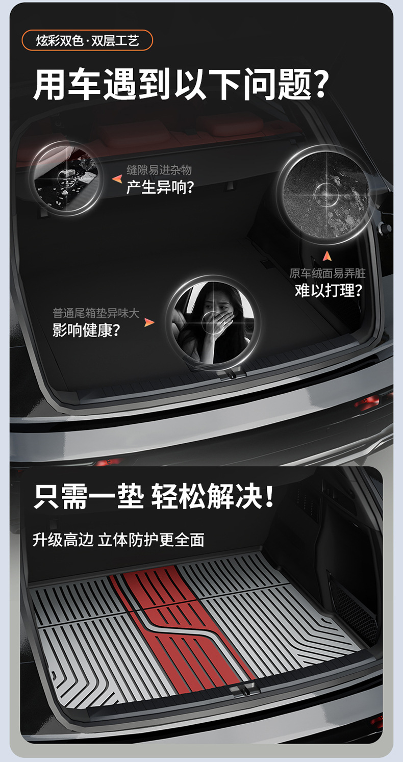 Audi Imported A3L A4L A5L A6L A7L A8L Q3Q5L Special Colorful Tpe Car Trunk Mat