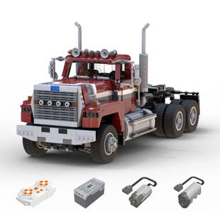 Building Blocks Cross-Border Moc-149840 1/17 Scale Technology Semi-Trailer Dynamic Version/2208 Particle Number