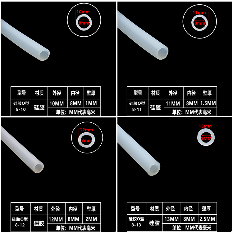 Tubo de silicona de grado alimenticio manguera de caucho de silicona resistente a altas temperaturas inodoro potable doméstico tubo de agua transparente tubo hueco