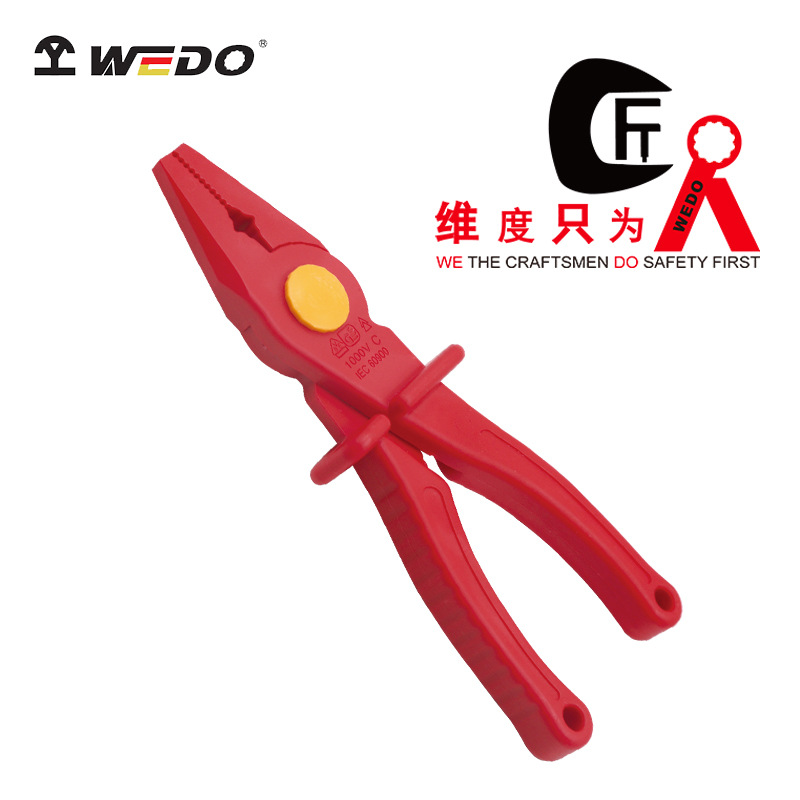 WEDO维度工厂注塑绝缘塑料尖头线夹VDE电工夹子鳄鱼夹耐压WEDO851