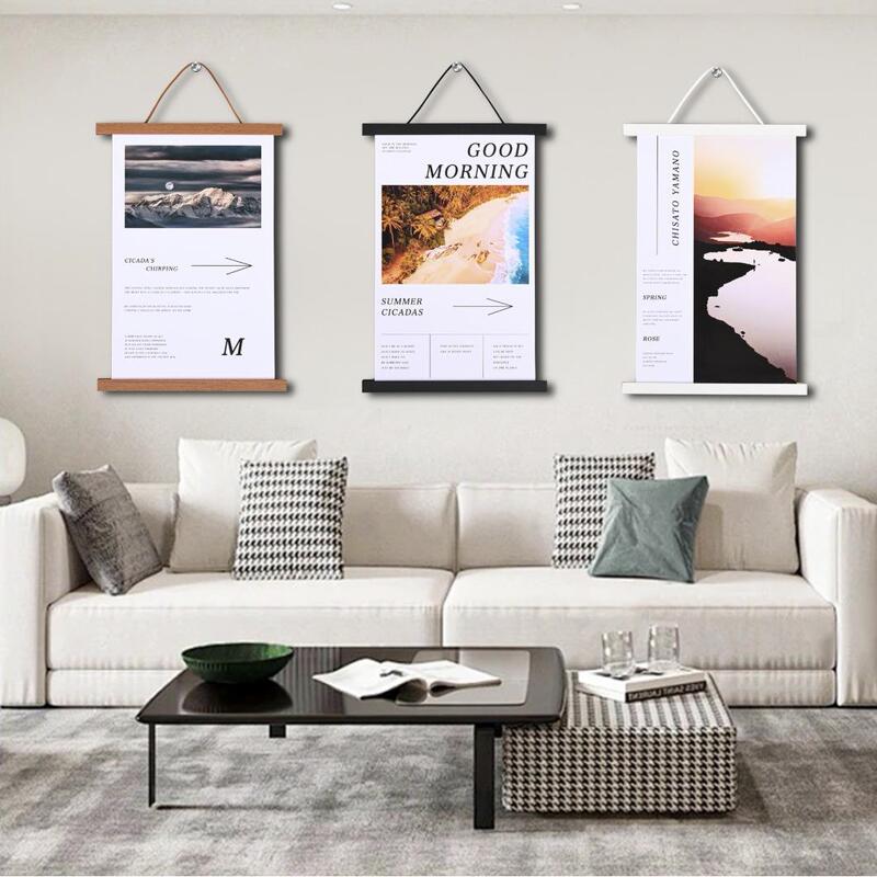 ◇ Amazon Magnetic Wood-Like Picture Frame Clip for Hanging Scrolls, Posters, and Photo Frames