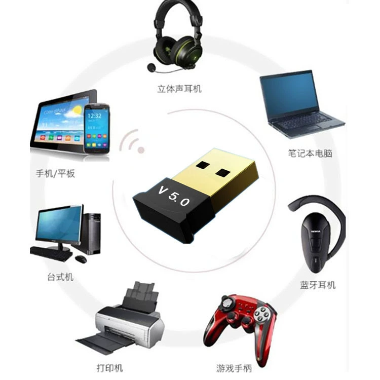USB адаптер Bluetooth 5.0 Bluetooth настольный компьютер ноутбук аудио приемник и передатчик