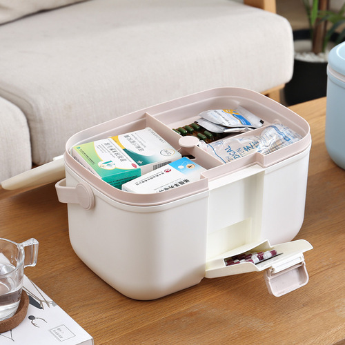 Household portable medicine box multi-layer large capacity portable medicine medical box medicine storage box small medicine box
