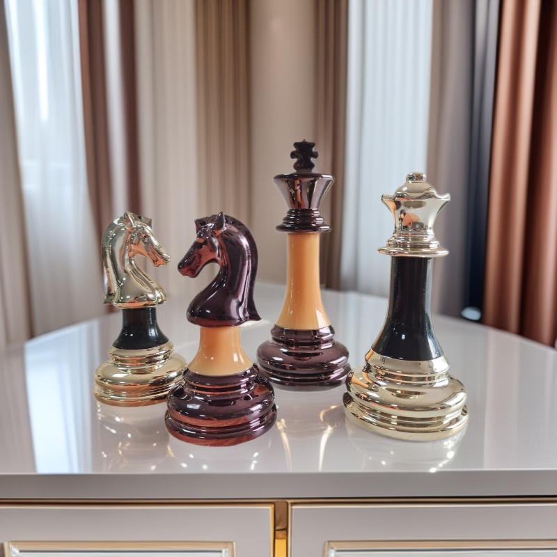 Piezas de ajedrez de alta gama al por mayor, accesorios para juegos de mesa, piezas de ajedrez de alta calidad de 3.5 pulgadas, éxito de ventas en plataformas de comercio electrónico