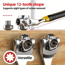 52合1套筒扳手带防滑握把和旋转设计 耐用汽车维修万能扳手工具