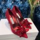 25 New Shoes French Wedding Shoes Bridal Shoes Wedding Princess Crystal Shoes Women's Wedding Rhinestone High Heels Single Shoes