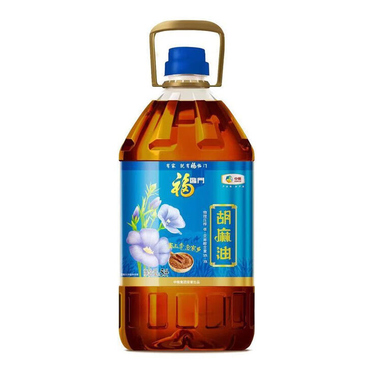 中粮福临门胡麻籽油5L家用食用油炒菜煎炸烹饪油福利慰问品