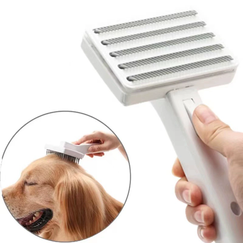 Бытовая Расческа для домашних животных, Антистатическая игольная расческа для собак и кошек, автоматическая расческа для выпадения волос для маленьких собак