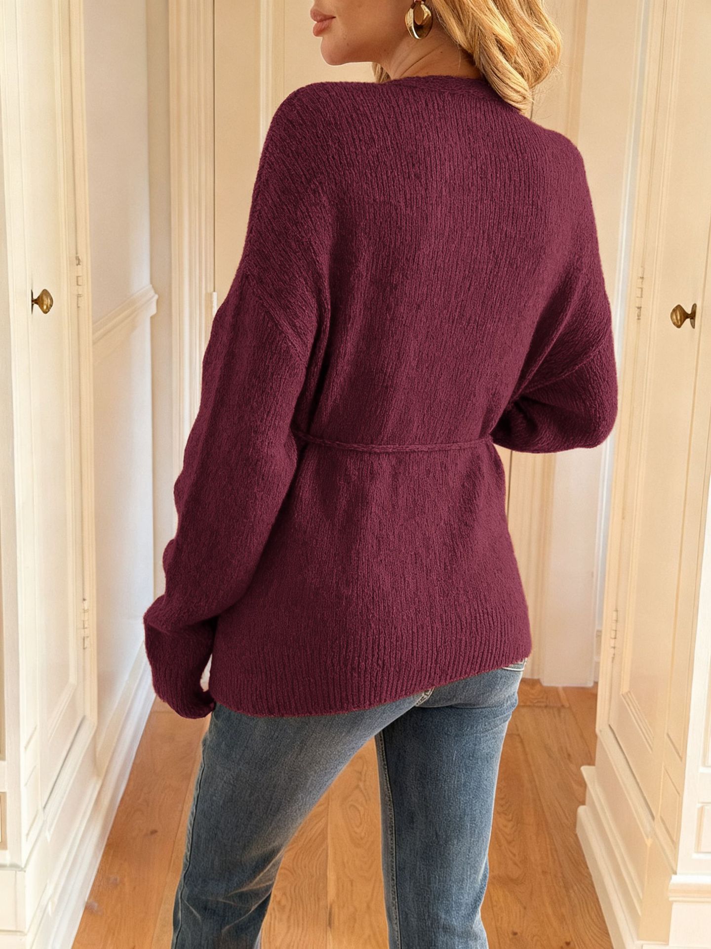 Women's Elegant Solid Color Long Sleeved Jacket Autumn Winter Outerwear Independent Website_ecoleips.com