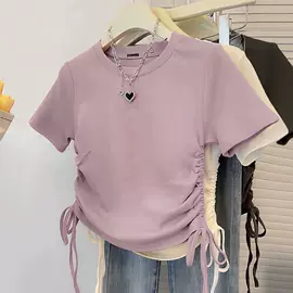 女童抽绳收腰T恤怎么选？夏季韩版百搭款解析