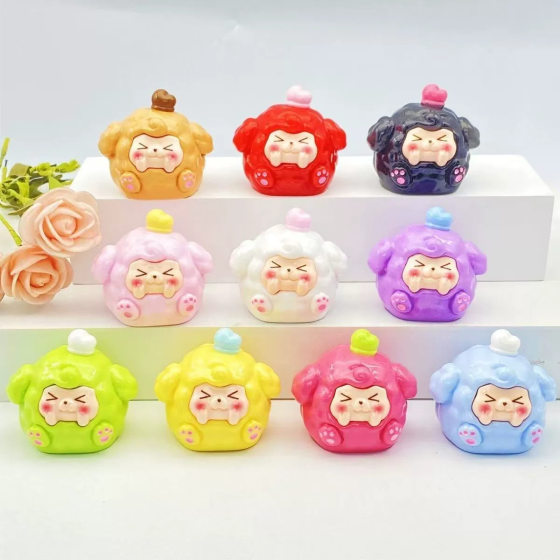 [Tuanzi Series] Macaroon Series Three-dimensional Solid Color Fortune Tuanzi Shake Tone to Touch Desktop Ornaments Tide Play