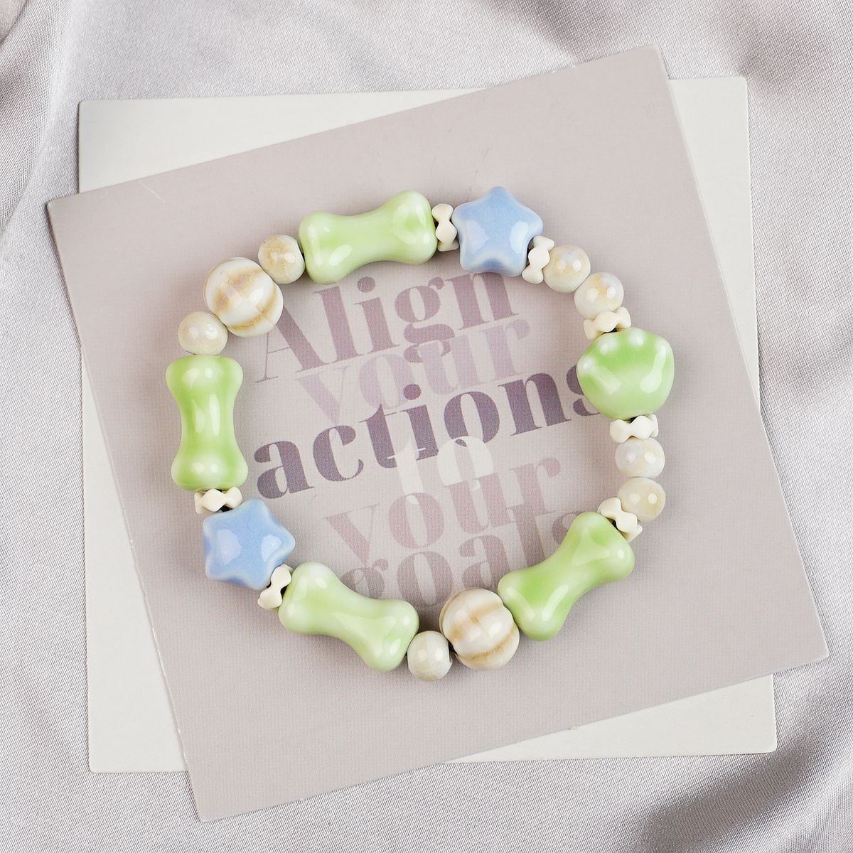 Jingdezhen pulsera de cerámica de verano mujer alta sensación galletas serie de gatos nicho diseño universal pulsera alta sensación