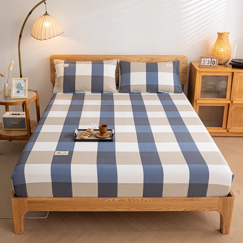 2025 nueva sábana de algodón cómoda y cepillada otoño e invierno funda protectora de colchón de algodón de una sola pieza funda de cama de sábana