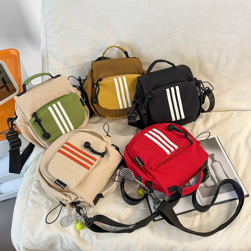 Cross-Border 2025 New Adidas Sports Small Square Bag for Men, Korean Style Trendy Crossbody Bag, Fashionable Darth Shoulder Bag for Women