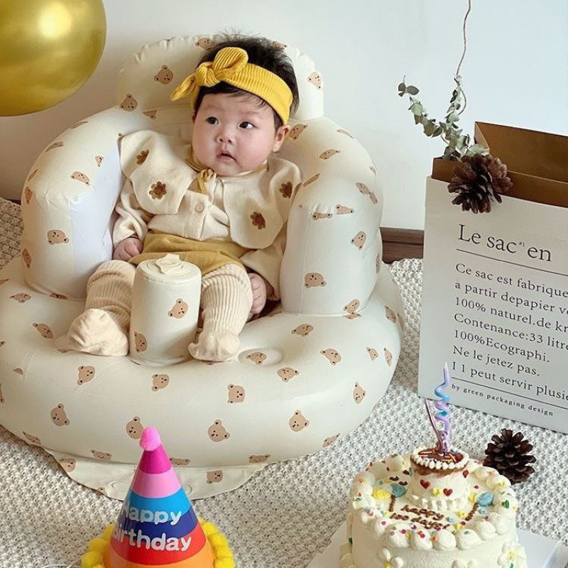 Baby Learning Chair, Baby Inflatable Sofa, Learning Sitting Artifact, Children's Anti-Fall Training Chair, Multi-Functional Learning Seat, Dining Chair