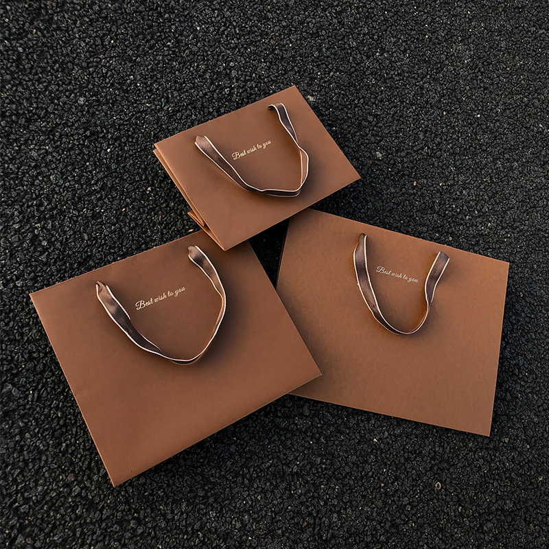 棕色感礼物袋礼品袋祝福服装袋男士鞋盒商务包装袋手提袋