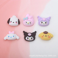 廠家批發實色大耳狗樹脂飾品配件 DIY手工店材料髮夾髮飾貼片