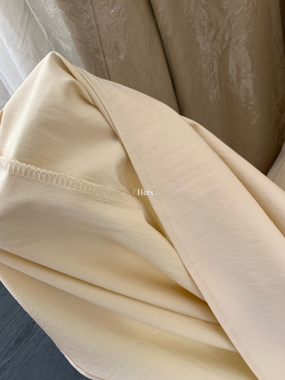 Đầm maxi nữ thắt eo không tay phong cách Pháp tối giản — Cam trần, màu trắng chi tiết 15
