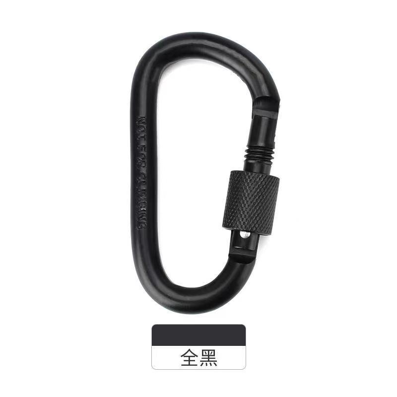 Venta directa de fábrica negrita No. 8 con gancho de bloqueo mosquetón en forma de D rápido colgante tuerca hebilla colgante hebilla de aleación de aluminio