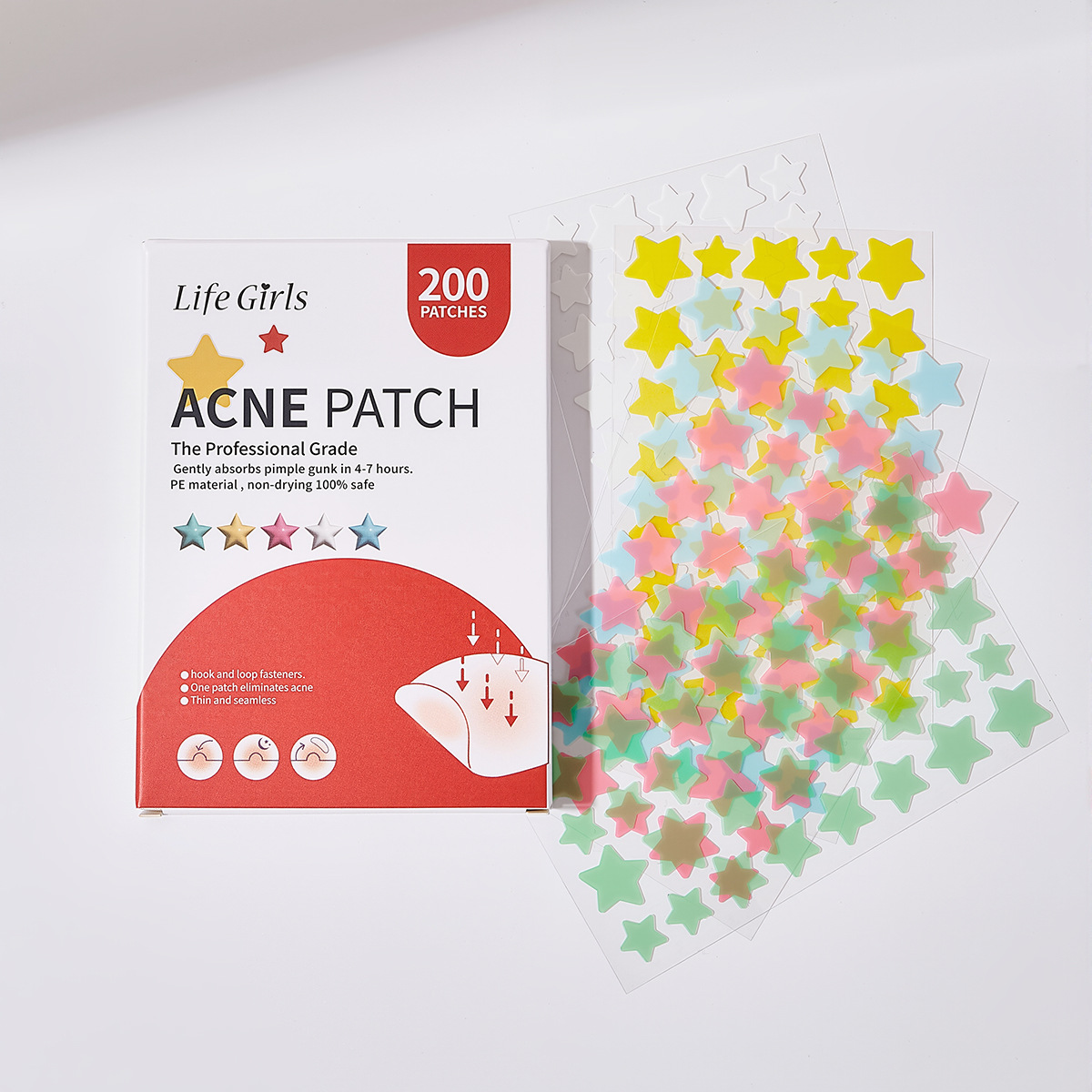 Life Girl Star Acne Paste Pro-Pel Skin Breathable Skin Acne Limpie Acne suave Acne Cross-Border Herramientas de belleza