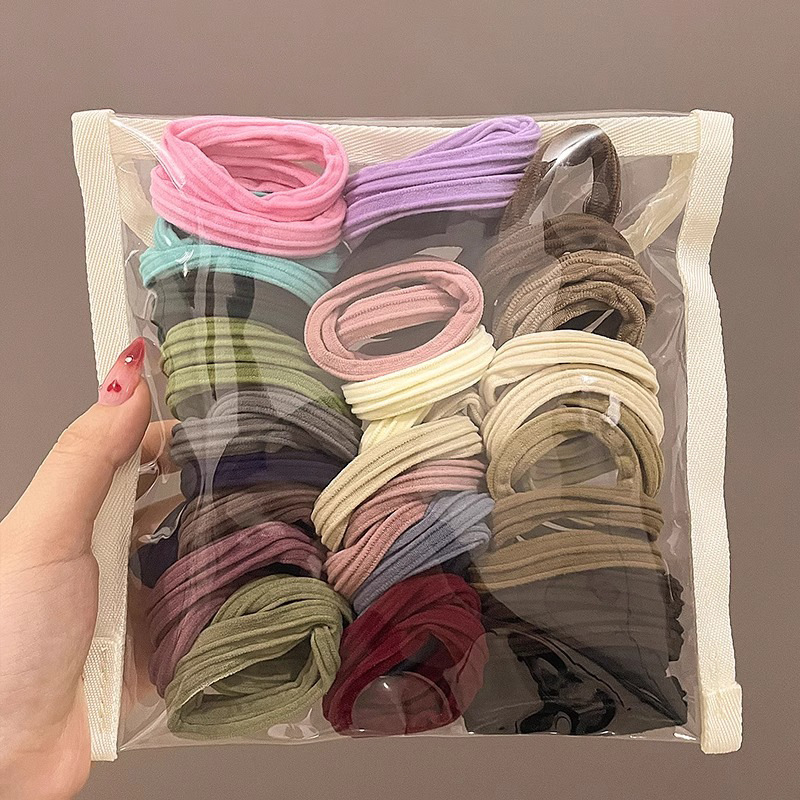 Cabeza de la mujer 2025 nuevo cabello de alta gama de cabello de cola de caballo anillo de toalla simple sin costuras de alta elasticidad toallas anillo de cabeza