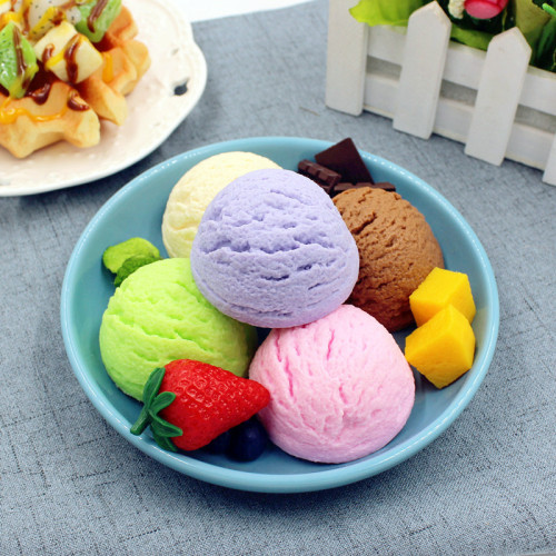 PVC simulation food food play cold drink ornaments fake ice cream ball model ice cream dessert photography props