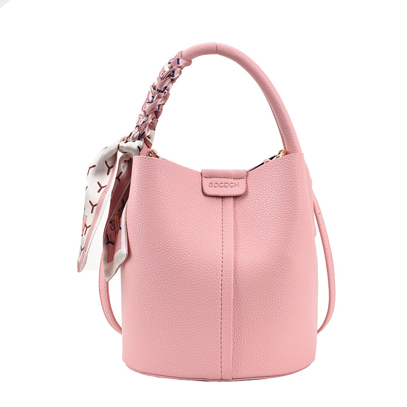 Bolso de mano universal bolso de mujer 2025 nuevo estilo estilo estilo extranjero sensación de bolso de cubo de verano sensación de alto nivel de hombro mochila