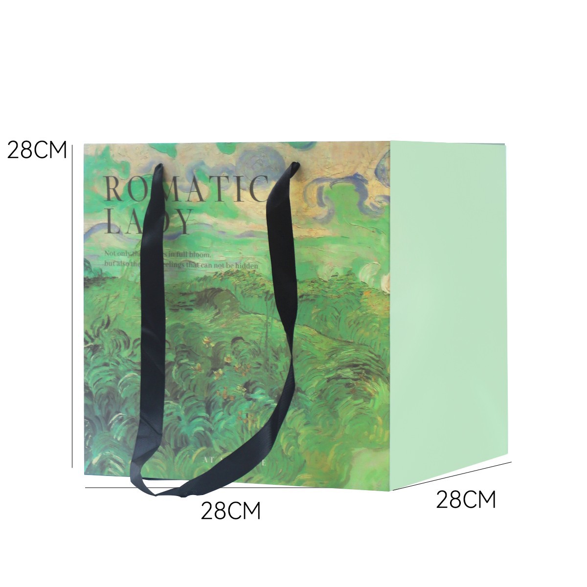 Nuevo estilo de pintura al óleo de siete colores cordier inglés bolsa de flores rojas flores materiales de embalaje de flores bolsa de flores