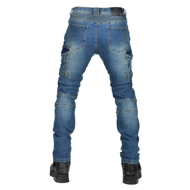 VOLERO JES-24 motocicleta jeans hombres motocicleta retro casual ajustable rodillera resistente a la caída pantalones de ciclismo