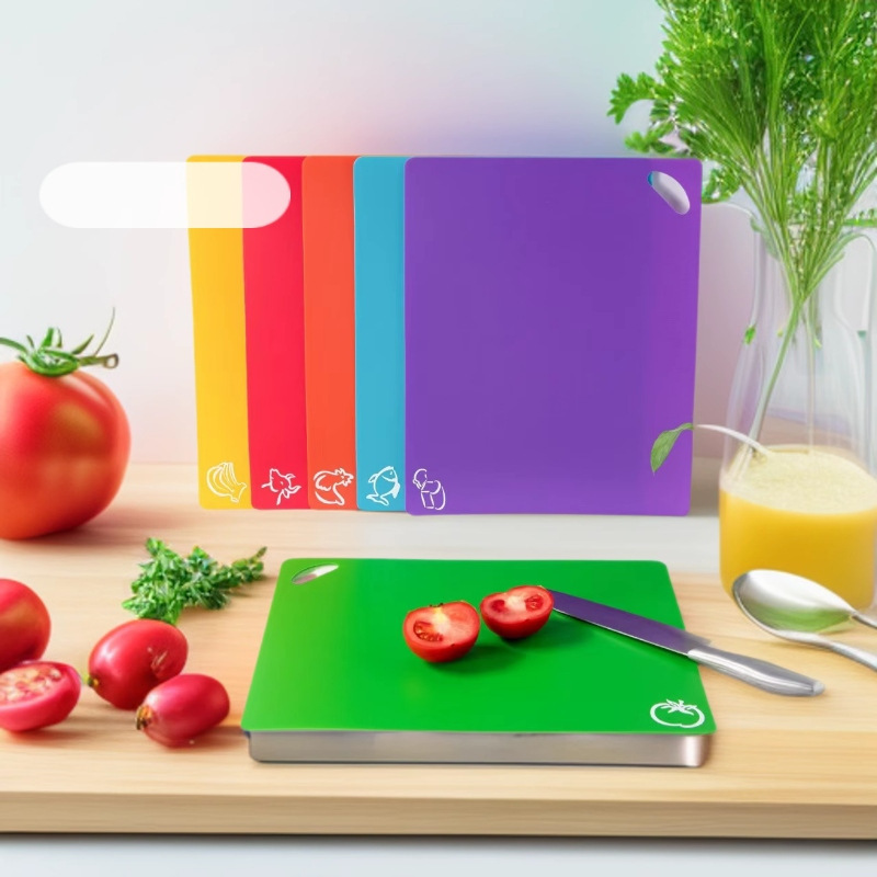 Food-Grade Pp Cutting Board Kitchen Classification Cutting Board Set Non-Slip Cutting Board Can Be Bent and Easy to Store and Carry Thin Chopping Board
