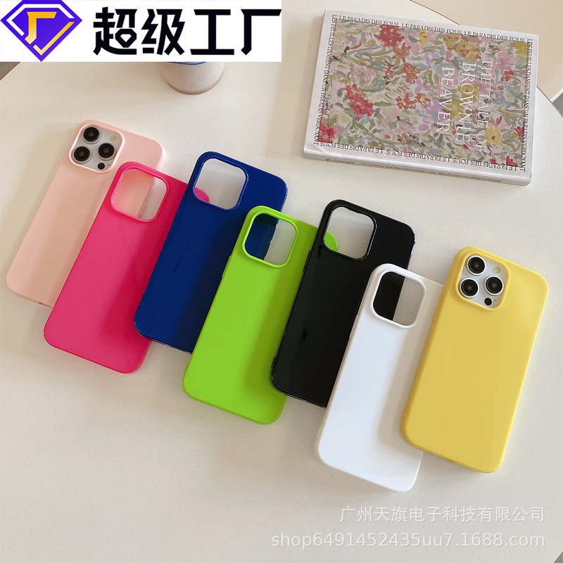 Jelly Shell Glossy Apple 17 Phone Case Candy Color Suitable for Samsung S26 Phone Case A17 Phone Case
