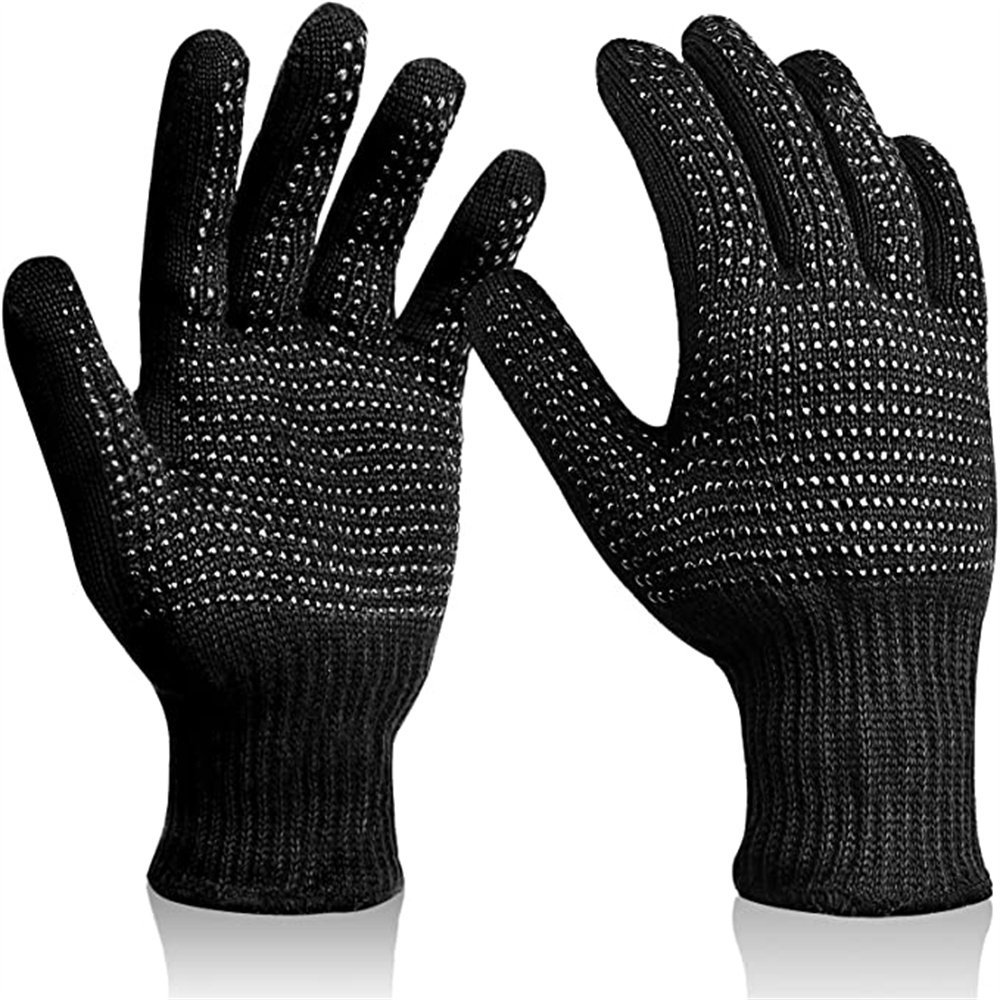 En stock peluquería anti-scald PVC bead guantes de belleza rizador de pelo peluquería de alta temperatura resistente a 250 grados de aislamiento térmico guantes antideslizantes