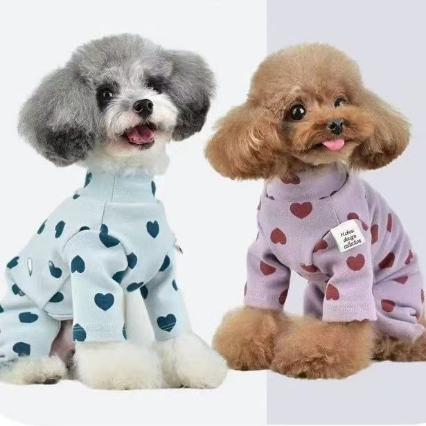犬の服、冬のペットの服、犬の服、秋冬の犬の服、冬のペットの服、愛の底シャツ