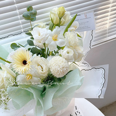 New small handkerchief paper for wrapping flowers, anti-fruit jelly film wrapping flower paper material, strawberry bouquet, flower wrapping paper