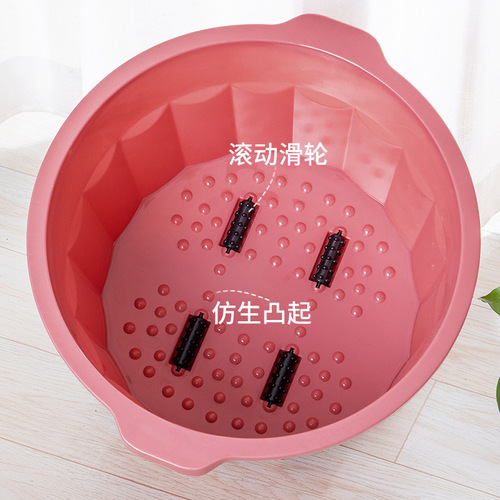 Foot basin household high foam foot tub over the calf knee health foot bath tub foot basin plastic lazy foot bath magic weapon