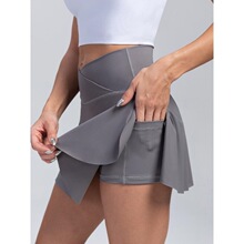 L 16915 High Waist Nylon Sport Skirt Shorts �����\�Ӷ�ȹ